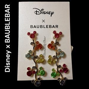 Disney x Baublebar Mickey Mouse Multicolor Rhinestone  Dangling  Earrings